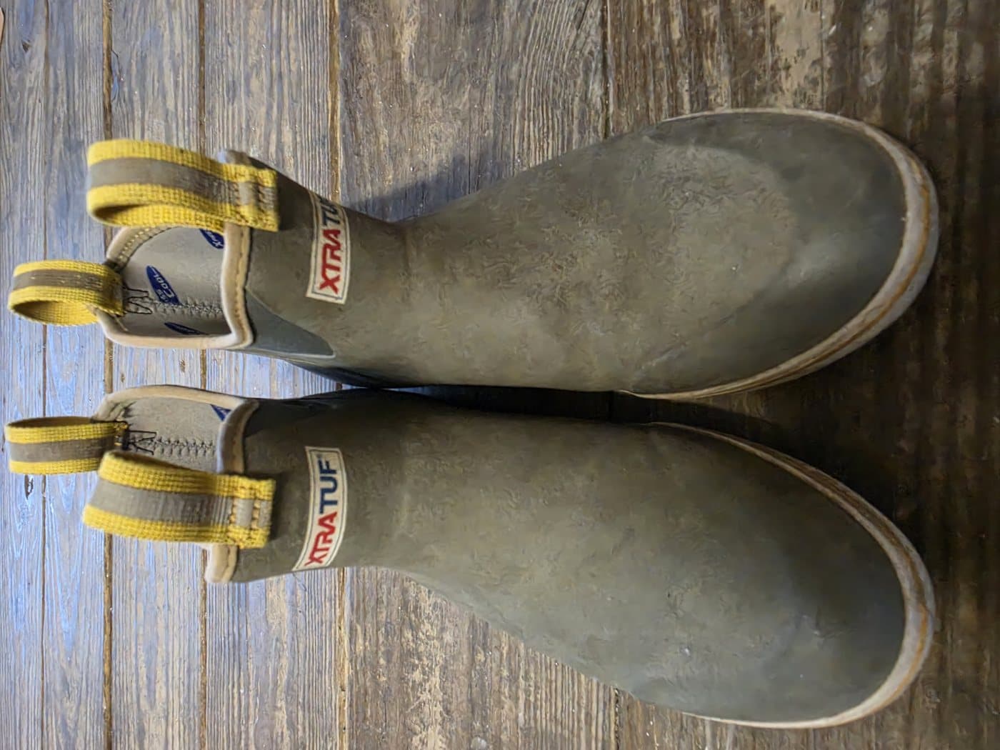 XTRATUF Ankle Deck Boot review — my gray boots after 4 years of Louisiana fishing